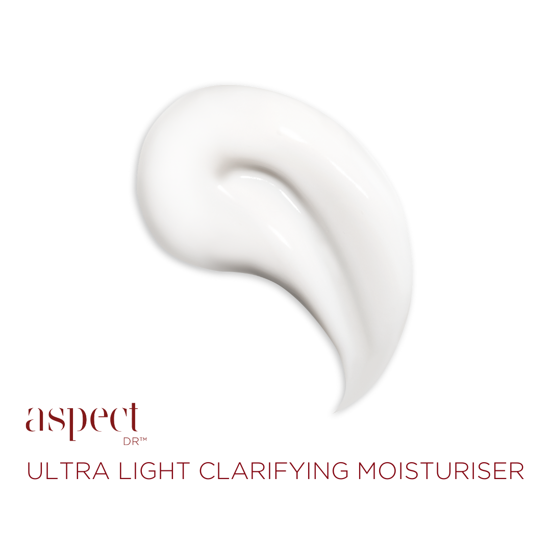 Aspect Dr Ultra Light Clarifying Moisturiser - Restore a clear, balanced, and refined complexion with this incredible multitasker. Specifically formulated to address skin congestion, enlarged pores and blemish-prone skin, the Aspect DR Ultra Light Clarifying Moisturiser delivers feather-light hydration while supporting a healthy skin microbiome.