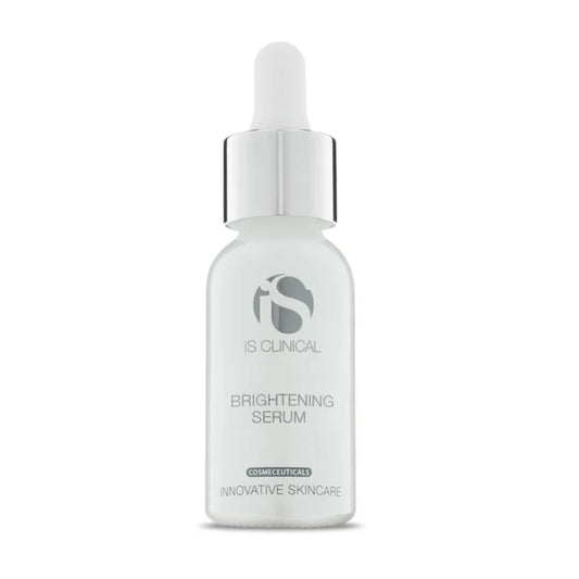 IS Clinical BRIGHTENING SERUM is a powerful formula that safely reduces the appearance of uneven skin tone, while providing significant controlled exfoliation without peeling. This lightweight and easily absorbed serum is excellent for overall coverage, or as a targeted boost for problem areas. BRIGHTENING SERUM is a concentrated combination of potent botanical ingredients that visually address uneven skin tone on many levels, while providing multiple ageless benefits.