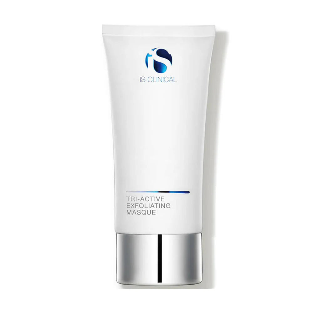 iS Clinical Tri-Active Exfoliating Masque combines powerful botanical enzymes, Salicylic Acid, and eco-friendly microparticles to provide an ideal combination of physical and biochemical exfoliation, while Brazilian Blood Orange provides added antioxidant protection and a luxurious aroma. This transformative treatment masque dramatically helps to smooth, brighten, and soften your skin.