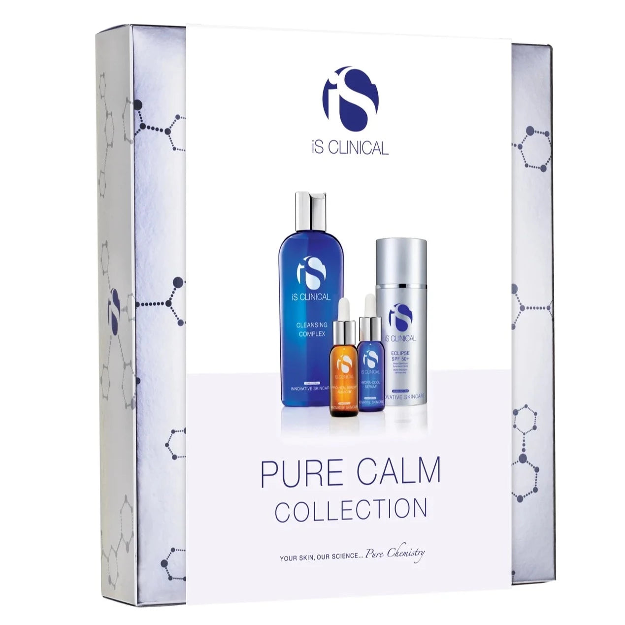 iS Clinical Pure Calm Collection is packed with calming botanical ingredients, super antioxidants, and powerful hydration, the iS Clinical Pure Calm Collection gently soothes the look of flushed or compromised skin for a healthier, more youthful-looking complexion.