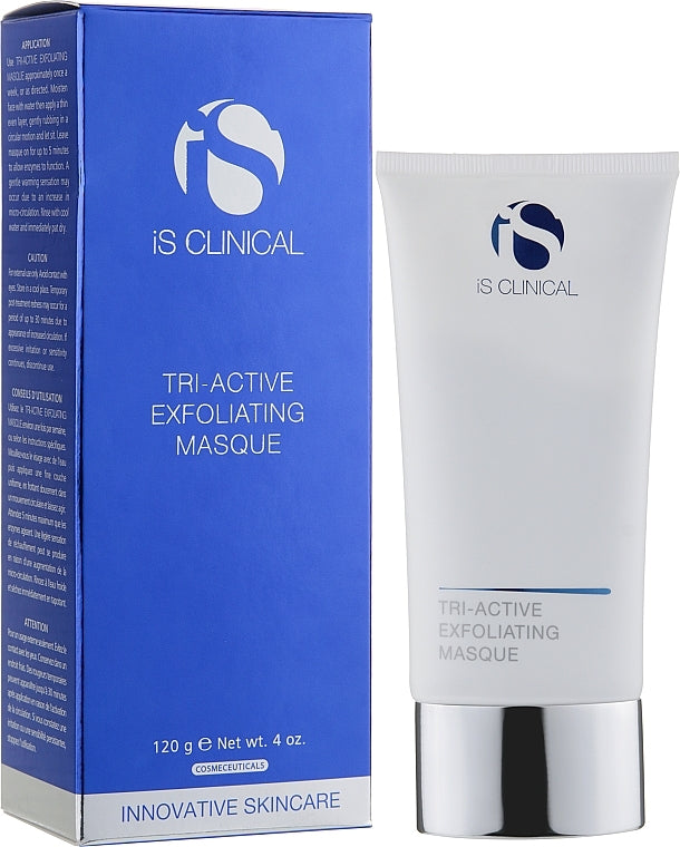 iS Clinical Tri-Active Exfoliating Masque is suitable for all skin types, normal, dry, oily, or combination skin, rough skin texture, fine lines and wrinkles, enlarged/congested pores and dull skin.