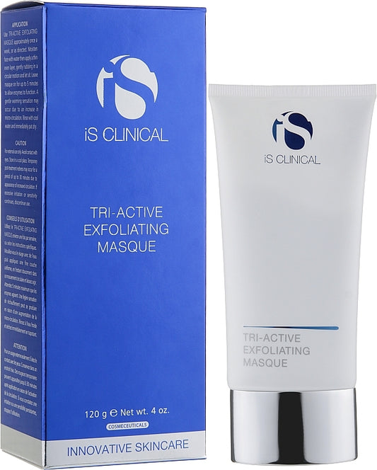 iS Clinical Tri-Active Exfoliating Masque is suitable for all skin types, normal, dry, oily, or combination skin, rough skin texture, fine lines and wrinkles, enlarged/congested pores and dull skin.